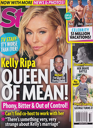Illustration for article titled This Week In Tabloids: Everyone on This Fucking Planet Thinks Kelly Ripa Is Mean
